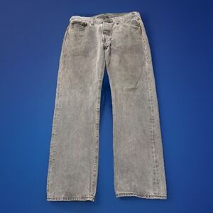 Levis 501 Jeans Men 33X32 (Fits 33x30) Black Straight Premium Big E Button Fly